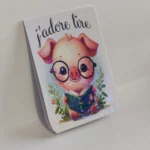 Marque-page Cochon qui lit