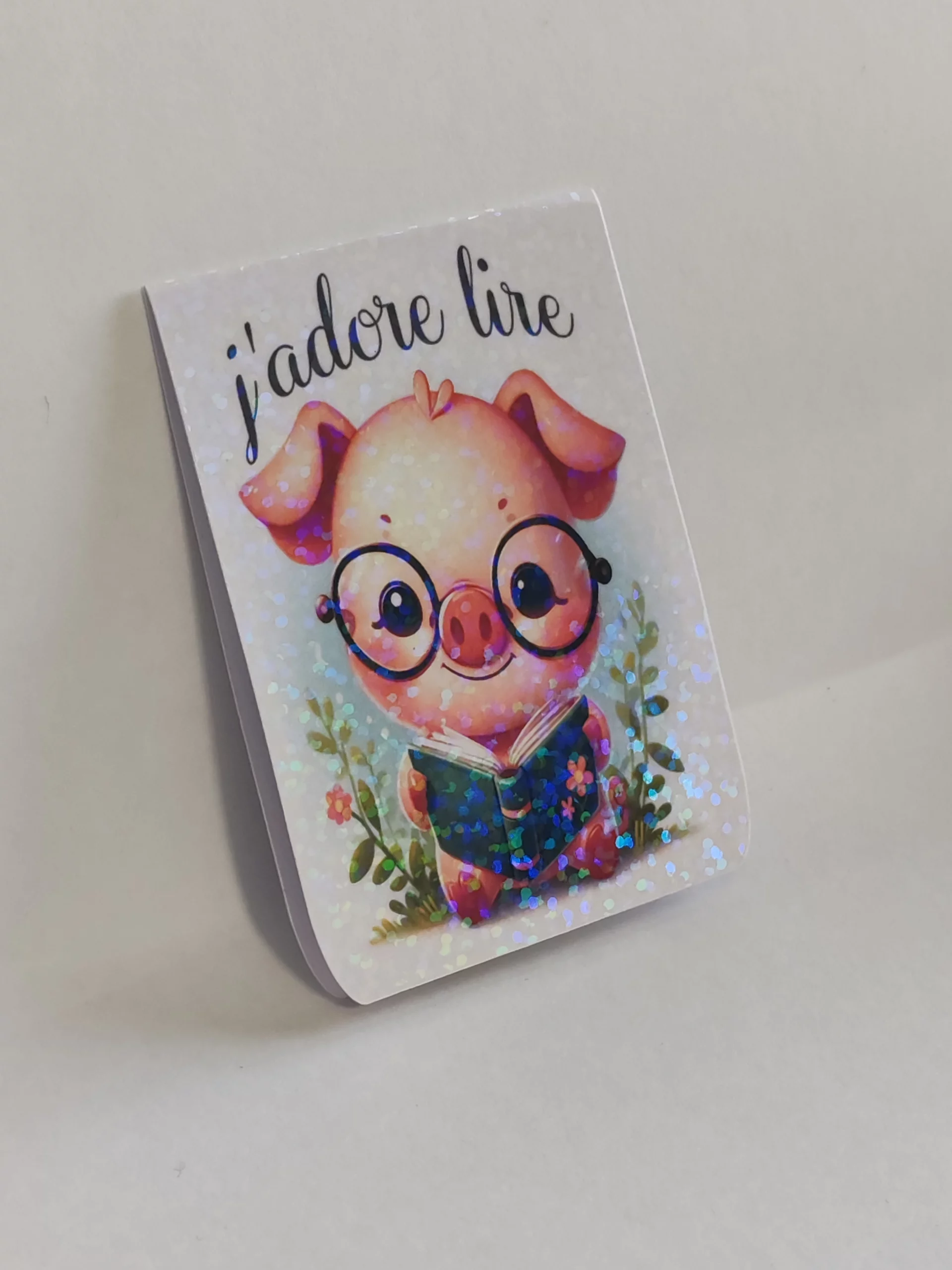 Marque-page Cochon qui lit