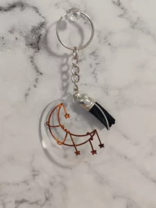 Porte-clef Lune étoilé