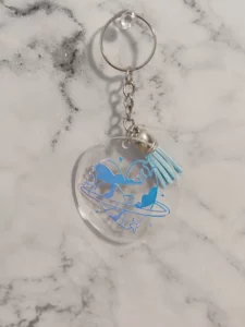 Porte-clef coeur planete