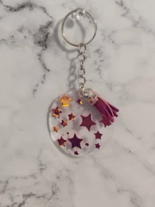 Porte-clef etoiles holographique