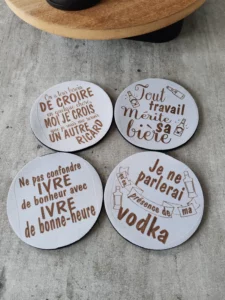 dessous de verre sublimer marron