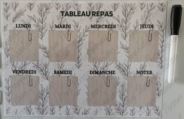 tableau repas magnétique