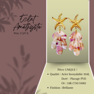 Boucles éclat améthyste